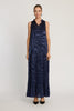 Selah Dress in Navy Zebra Burnout