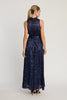 Selah Dress in Navy Zebra Burnout
