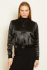Lily Jacket in Black Shiny Woven