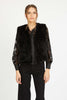 Nadia Vest in Black Faux Fur