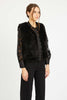 Nadia Vest in Black Faux Fur