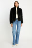Ivanna Jacket in Black Faux Fur