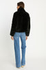 Ivanna Jacket in Black Faux Fur