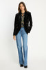 Kindra Jacket in Black Stretch Velvet