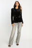 Kindra Jacket in Black Stretch Velvet