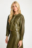 Sabrina Jacket in Loden Green Vegan Leather