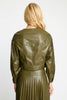 Sabrina Jacket in Loden Green Vegan Leather