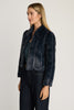 Sona Jacket in Navy Faux Fur