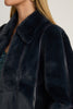 Sona Jacket in Navy Faux Fur