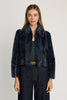 Sona Jacket in Navy Faux Fur