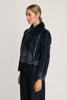 Sona Jacket in Navy Faux Fur