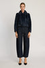 Sona Jacket in Navy Faux Fur