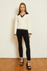 Quincy Sweater in Ivory and Black