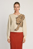 Courtney Sweater in Cream / Cheetah