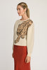 Courtney Sweater in Cream / Cheetah