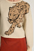 Courtney Sweater in Cream / Cheetah