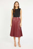 Hendrix Skirt in Cabernet Vegan Leather