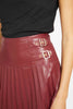 Hendrix Skirt in Cabernet Vegan Leather