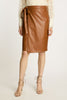 Peyton Skirt in Tobacco Vegan Leather