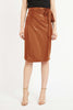 Peyton Skirt in Tobacco Vegan Leather