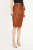 Peyton Skirt in Tobacco Vegan Leather