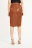 Peyton Skirt in Tobacco Vegan Leather