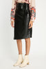 Peyton Skirt in Black Vegan Leather