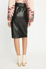 Peyton Skirt in Black Vegan Leather