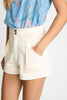 Essie Short in Cream Denim Twill