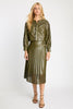 Hensley Skirt in Loden Green Vegan Leather