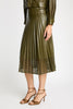 Hensley Skirt in Loden Green Vegan Leather