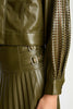 Hensley Skirt in Loden Green Vegan Leather