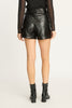 Essie Short in Black Vegan Leather