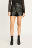 Essie Short in Black Vegan Leather