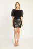 Ruti Skirt in Black Vegan Leather