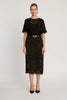 Mia Skirt in Black Flocked Dot