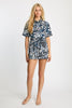 Marilyn Romper in Woodblock Palm