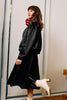 Mia Skirt in Black Shiny Woven