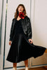 Mia Skirt in Black Shiny Woven
