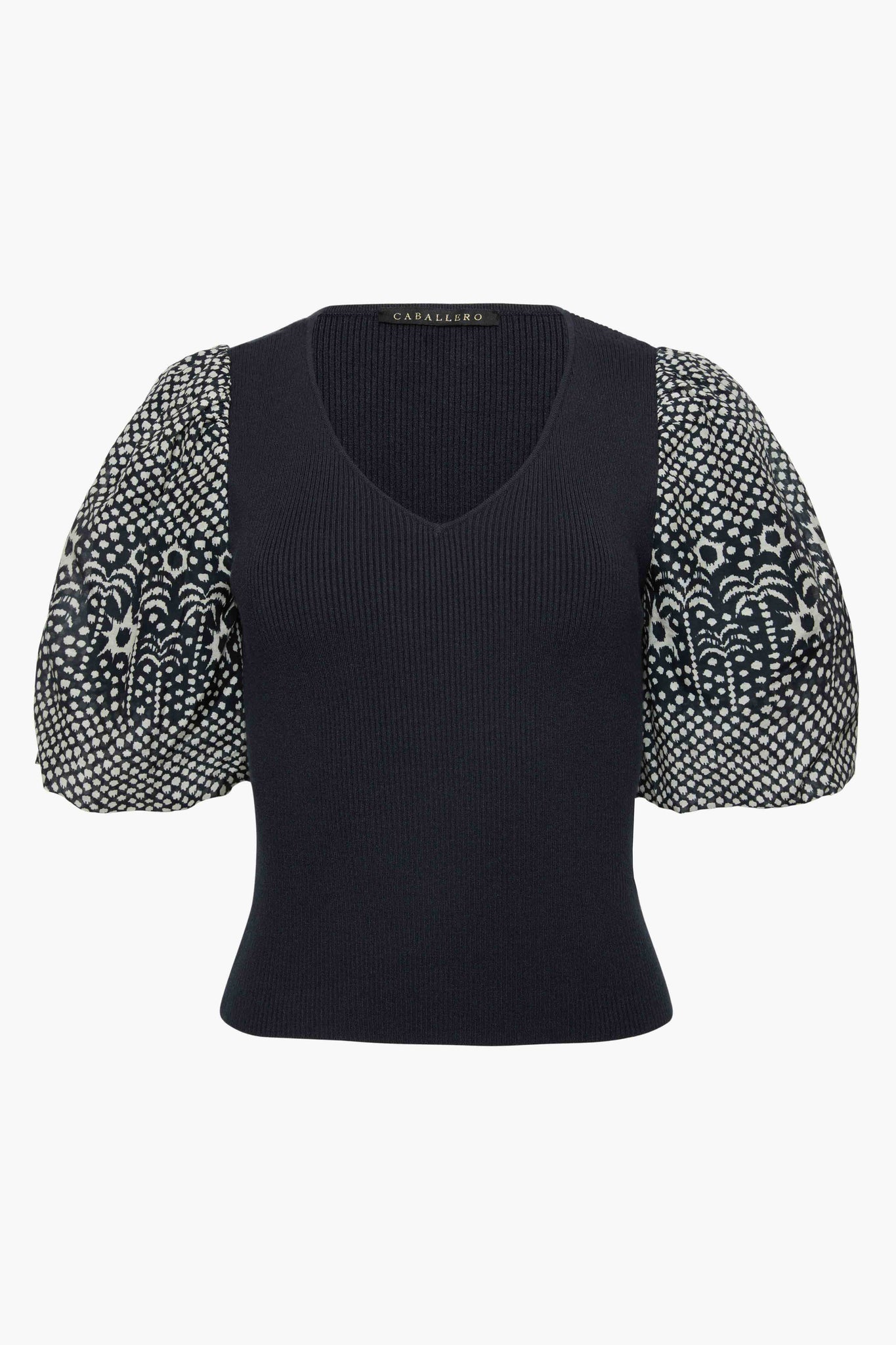 Andrea Top in Indigo Dot