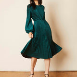 Beatrice Emerald Lurex Dress FINAL SALE