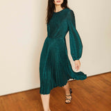 Beatrice Emerald Lurex Dress FINAL SALE