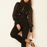 Joella Starry Night Jacquard Top FINAL SALE