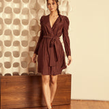 Babe Chestnut Geo Dress FINAL SALE