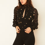 Joella Starry Night Jacquard Top FINAL SALE