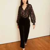 Haven Black Velvet Pant FINAL SALE