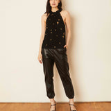 Danica Black Vegan Leather Pant FINAL SALE