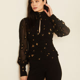 Joella Starry Night Jacquard Top FINAL SALE