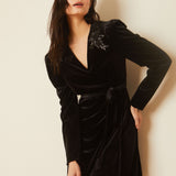 Evelina Black Velvet Dress FINAL SALE
