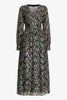 Perle Dress in Floral Burnout Lurex Chiffon
